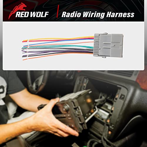 Red Wolf Replacement For 2000-2012 Buick Chevrolet Silverado Gmc Tahoe, Suburban Stereo Antenna Adapter W/Radio Wiring Harness Connector Plug #TOP3