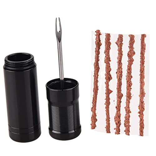 Garneck 1 Set Professional Tire Repair Kit of Rubber Repair Strips for Emergency Puncture Fixing Portable Storage Design Suitable for Bicycle Wheels Strong and Durable
