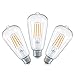Produktbild E27 LED Lampe, LED lampen Dimmbare, Energiesparlampe 6W (entspricht 60W), ST64 Glühbirne, 2700K Warmweiß Leuchtmittel, 3er-Pack