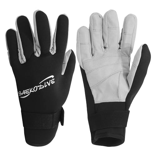 Saekodive 2mm Neoprene Diving Gloves for Men and Women - Enhanced Protection for Scuba Diving, Spearfishing, Snorkeling, Surfing, Kayaking, Water Activities (XL)