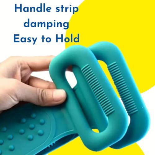 BeeDuck Silicone Body Back Scrubber Double Side Bathing Brush for Skin Deep Cleaning Massage, Dead Skin Removal Exfoliating Belt for Shower, Easy to Clean for Men & Women (Blue) - Image 5