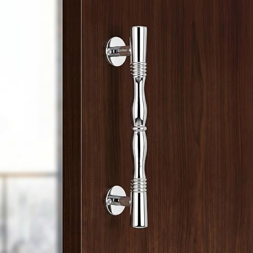 Image of Plantex Door Handle /Stainless Steel Main Door Handle /8 Inch Pull-Push Handle - Pack of 1 (S-143,Chrome)