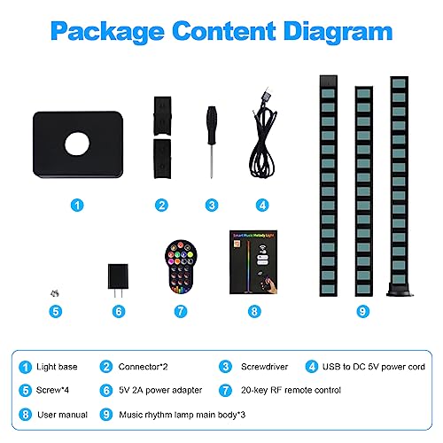 Akepo Floor Light Smart Rgbic Music Melody Corner Floor Lamp, App/Remote/Voice Control Dimmable Rhythm Pickup Light For Game Room, Bar, Tv, Bedroom, Party (Compatible With Alexa & Google Assistant) #TOP7