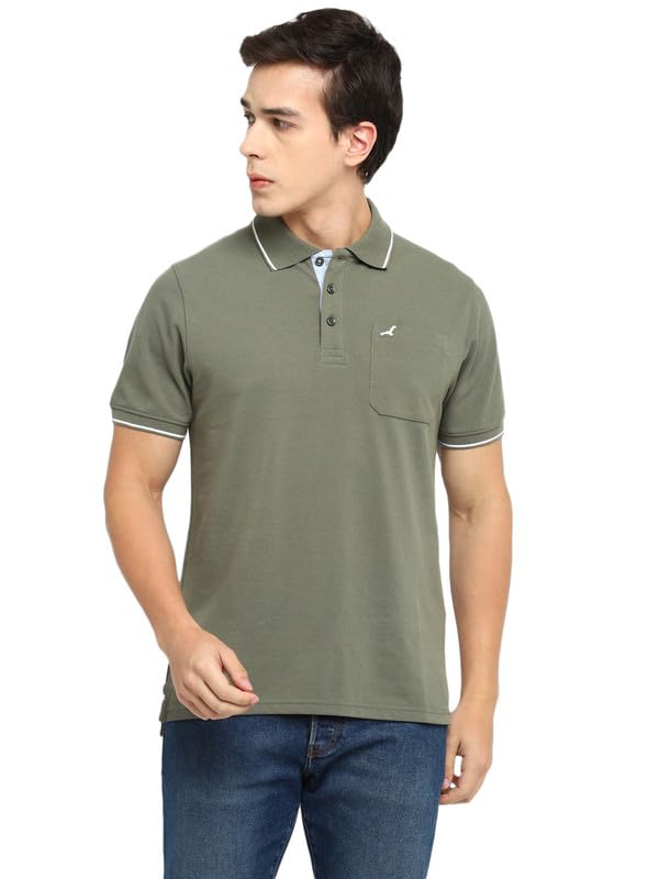 AMERICAN CREW Polo Collar T-Shirt for Men with Pocket
