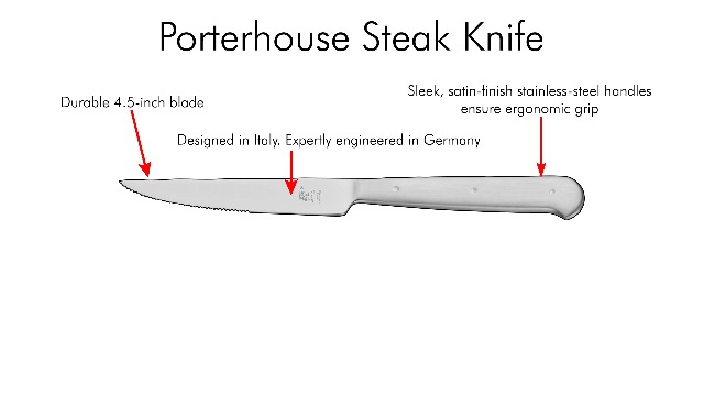 ZWILLING Porterhouse Razor-Sharp Steak Knife Set of 8 with Black Presentation Case, Gift Set