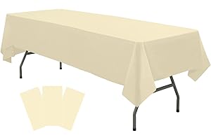 Cream Rectangle Tablecloth 3 Pack