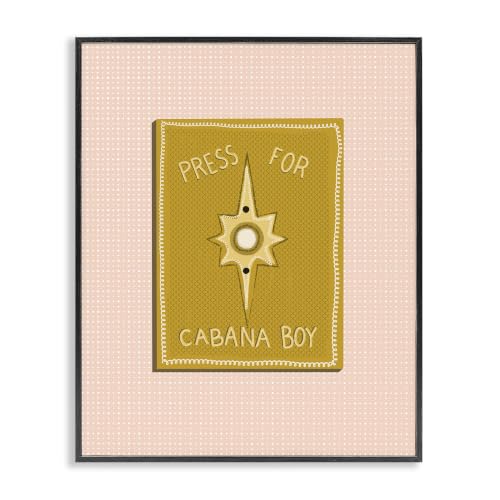 Witty Cabana Boy Beach Comic Humor, 11 x 14 Inch Framed Giclée Print