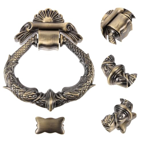 Aldaba de puerta vintage dorada de aleación de zinc para renovar la entrada de su hogar 8