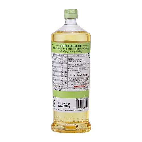Image of Bertolli Extra Light Tasting Olive Oil, 500ml - Premium Quality Healthy Cooking Oil (Pack of 3)