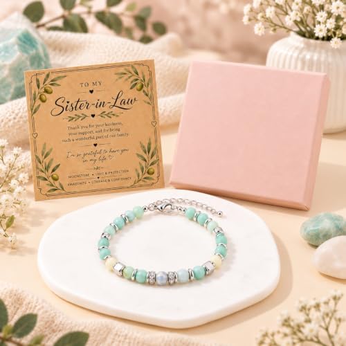 Sister in Law Gifts, Sister in Law Bracelet with Message Card Gift Set — 사진 3