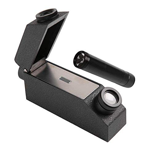 ZHFEISY Gemological Gemstone Gem Refractometer 1.30-1.81 Oil RI Built-in Light emological Gemstone