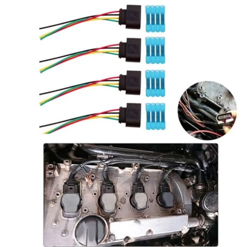 Arnés de cableado para coche con conector de bobina de encendido 1J0973724 para VW Golf 2