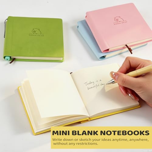 Mini carnet de poche mignon petit format carré sans lignes pour note de travail