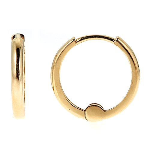 Ritastephens 10k Gold Mini Huggies Hoops Earrings 1.5x9 Mm (Yellow, White, or Pink)