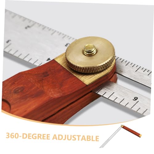 Rapporteur d'angle en acier inoxydable et bois noble durable - 3