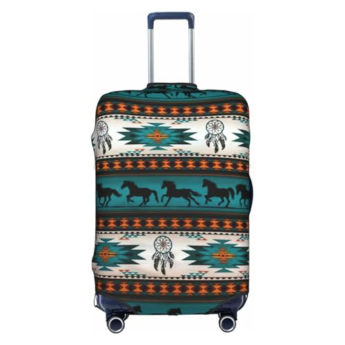 Housse de bagage anti-rayures lavable XL avec motif cheval blanc protecteur