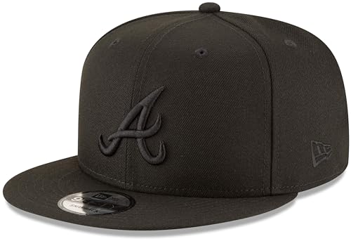 New Era MLB 9FIFTY Black Black Adjustable Snapback Hat Cap One Size Fits All
