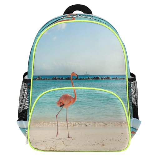 Sac à dos enfant plage et vacances au motif flamant rose mignon