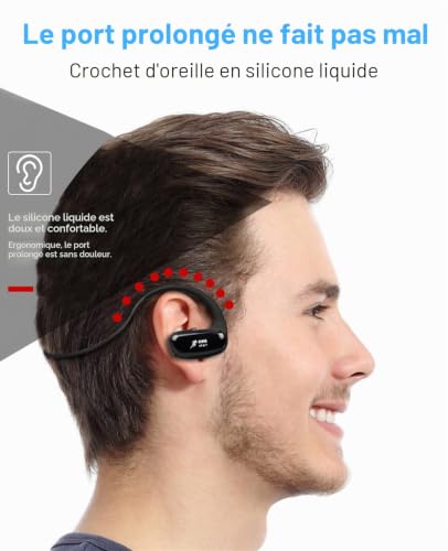CYBORIS Casque sans Fil Écouteurs de Sport,Bluetooth 5.3 IPX7 Étanche,Lecteur MP3 32GB de Mémoire Intégrée, Écouteurs Hi-FI Stéréo Casque in-Ear Sport Running (Rouge) – vue 7