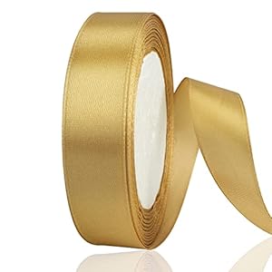 Owill 22 Meter Goldenes Satinband
