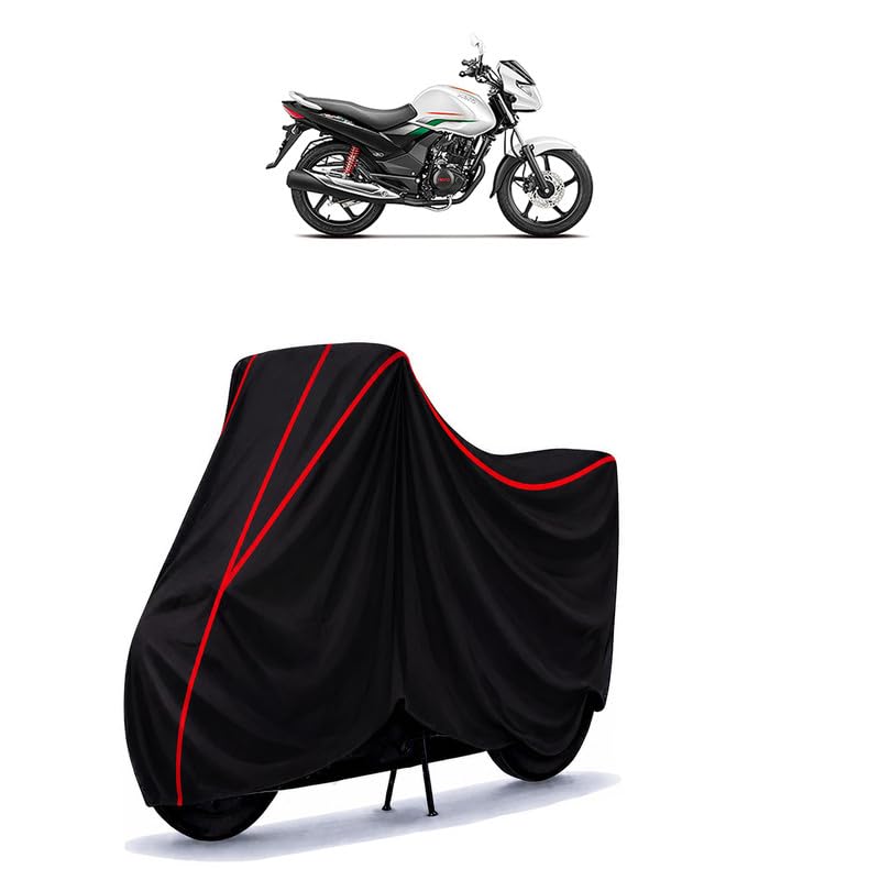 Image of Hero Achiever 150 Water Resistant Bike Cover for All Motorcycles & Rain | Heavy Duty Taffeta Fabric | UV Protection, Dustproof, Scratchproof | All Weather Two Wheeler Body Cover with Elastic Bottom