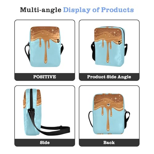 Graffiti Art Brown Blue mens messenger bag crossbody Crossbody Bags For Women Shoulder Handbags For Women Adjustable Strap for School business4