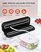 CEROBEAR Food Vacuum Sealer Machine, 75kpa Powerful Food Saver Vacuum Sealer Machine with Cutter, 6-in-1 Automatic Air Sealing for Food Storage, Sous Vide, Meat, Vegetables, Dry/Moist Modes
