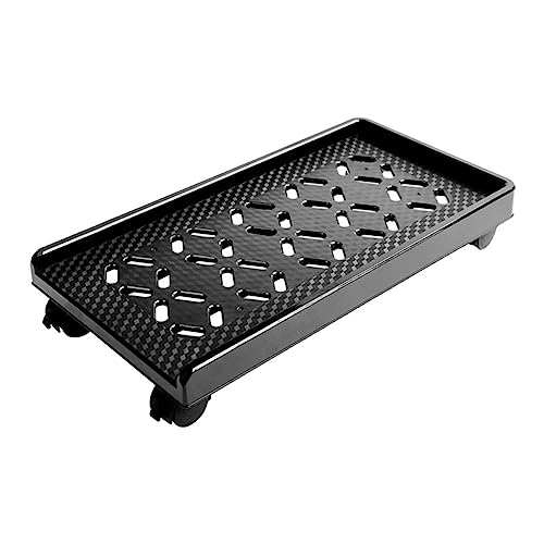 Soporte móvil para CPU TEHAUX, con ruedas frenadas, diseño hueco térmico y estabilizador lateral, para torre de computadora en oficina o hogar miniatura 1