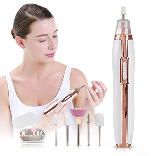 PAINLESS Nail Bits 5 In 1 Tool Nail Care Electric Machine Kit Automatic Manicure Sets Nail Polish Art Kits | Nails Decorator Salon Sharper Grinder Drill Machine (White) - Image 7