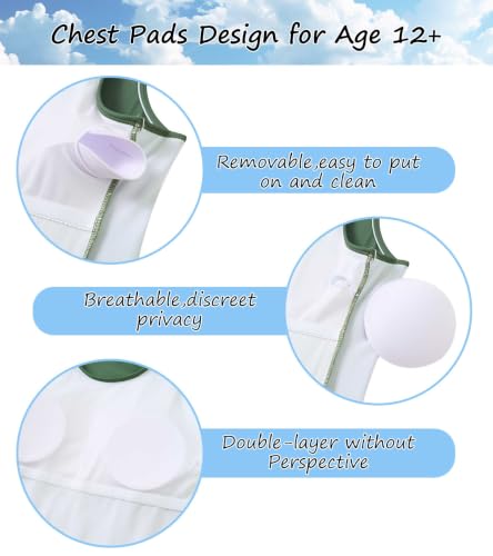 Image of Belovecol Girls Swimsuits 2Pcs Tankini Bathing Suit 4-16Y Bra Pads for 12Y+