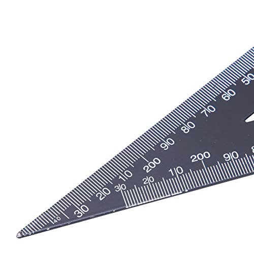 Dreieckslineal, Hochkarbonstahl, 90 Grad Winkelholzwerkzeug, zum Markieren von Linien, mit klarer Skala, 120 x 300 mm
