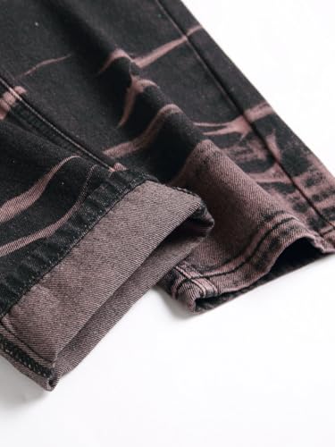 Mens Jeans Slim Fit Stretchy Trendy Goth Grunge Hip Hop Faded Dark Wash Skinny Ripped Jeans2