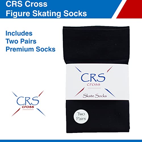 image for CRS Cross Figure Skating Socks (2 Pair) Knee High Tights for Ice Skate