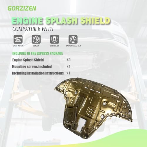 Image of Aluminum-Magnesium Alloy Engine Splash Shield Fit for KIA K5 2021 2022 2023 2024 2025 Heavy Duty Front Skid Plate for Radiator, Engine & Transmission w /Screw Hardware,Service Holes & Vent Design