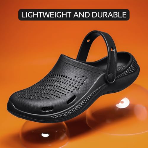 Image of Kraasa Men's Lightweight Extra Soft Men's Classic Casual Sports Clogs /Sandals with Adjustable Back Strap for Adult | Anti Skid, Comfortable| Waterproof & Everyday Use Mules for Gents /Boys