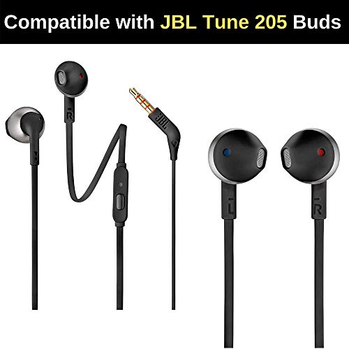 Image of Crysendo Soft Silicone Earbuds Eartips Case Cover for JBL Tune 205 Buds (Transparent)
