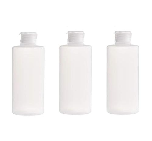 3 botellas vacías de repuesto transparente para apretar con tapa abatible, champú de tubo suave de plástico, gel de ducha, emulsión de ducha,