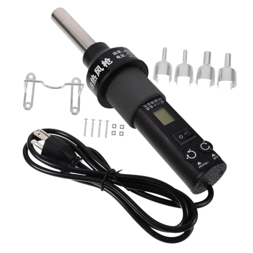 WOONEKY 110v Portable Temperature Control Hot Air Soldering Station with Heat Quick Temperature Response and Nozzles Kit Us Plug