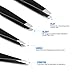 SUCOOR Tweezers for Women Facial Hair, 4Pcs Professional Beauty Tools Stainless Steel Precision Eyebrow Tweezers for Splinter Blackhead and Ingrown Hair Removal, Black
