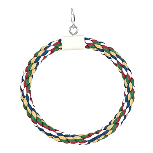 BESPORTBLE Hanging Parrot Cotton Rope Diameter Swing for Chewing and Playing Fun Bird Cage Accessory for Birds Like Cockatiels and Parakeets Safe Material