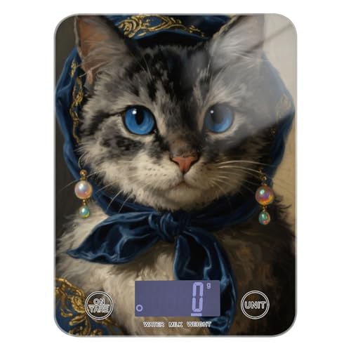 Bilancia digitale per alimenti con display LCD per gatti, 5 kg/5 g, bilancia digitale da cucina con 4 unità per fare il sapone cheto, peso da forno, digitale, para comida