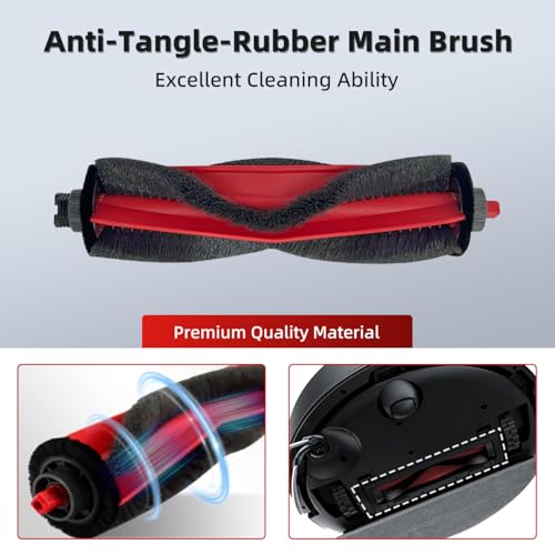 Image of Q7 M5 Accessories Kit Replacement Compatible with Roborock Q7 M5+ /Q7 L5 /Q7 L5+ Robot Vacuum, 2 Main Brush, 4 Mop Clothes, 6 Side Brushes, 4 Filters, 1 Cleaning Tool