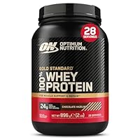Optimum Nutrition Gold Standard 100% Whey Muscle Building and Recovery Protein Powder With Naturally Occurring Glutamine and BCAA Amino Acids, Chocolate Hazelnut Flavour, 28 Servings, 896 g