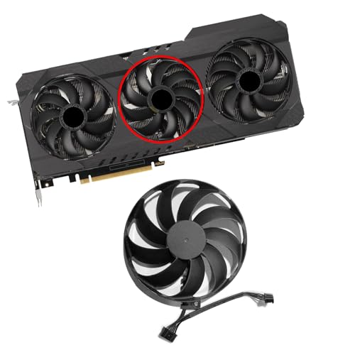 Dotodo 88MM CF9010U12D 12V 0,45A Lüfter für Grafikkarte Kühler für ASUS GeForce RTX 3060 Ti/RTX 3070 3080 3090 TUF OC Gaming Lüfter Ersetzen Sie Den Kühler (Grafikkartenlüfter-B)