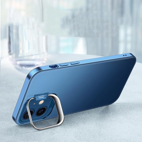 Coque iPhone 13 Mini transparente avec support PC et béquille en métal noir - 3