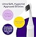 Burst Electric Toothbrush for Adults - Charcoal Black Soft Bristle Toothbrush for Deep Clean, Stain & Plaque Removal - 3 Sonic Toothbrush Modes: Teeth Whitening, Sensitive, Massage - Lavender