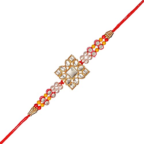 Image of eCraftIndia Multicolor Designer Rakhi for Brother | Raksha Bandhan Rakhi for Bhaiya Bhabhi Bhai Kids