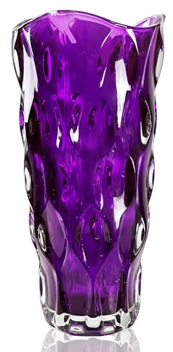 Vase, Lila Blumenvase, Groß Hohe Bunt Glas Vasen für Deko, Geschenke für Frauen, Modern Gross Glasvase Vase, Lila Blumenvase, Groß Hohe Bunt Glas Vasen für Deko, Geschenke für Frauen, Modern Gross Glasvase