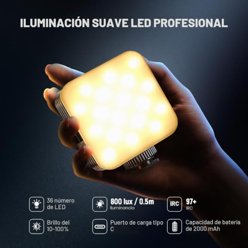 Panel LED escritorio NEWER iluminación bicolor para streaming y videoconferencias en casa 2