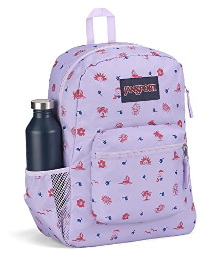 Image of JanSport Cross Town Backpack 17 inch x 12.5 inch x 6 inch - Simple Bag for Everyone with 1 Main Compartment, Front Utility Pocket - Premium Class Accessories - Lagoon Luau